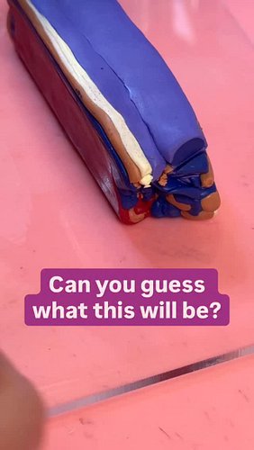 This is my first polymer clay cane! I was not sure what it would look like when slicing it. I made Aladdin’s magic carpet as ...