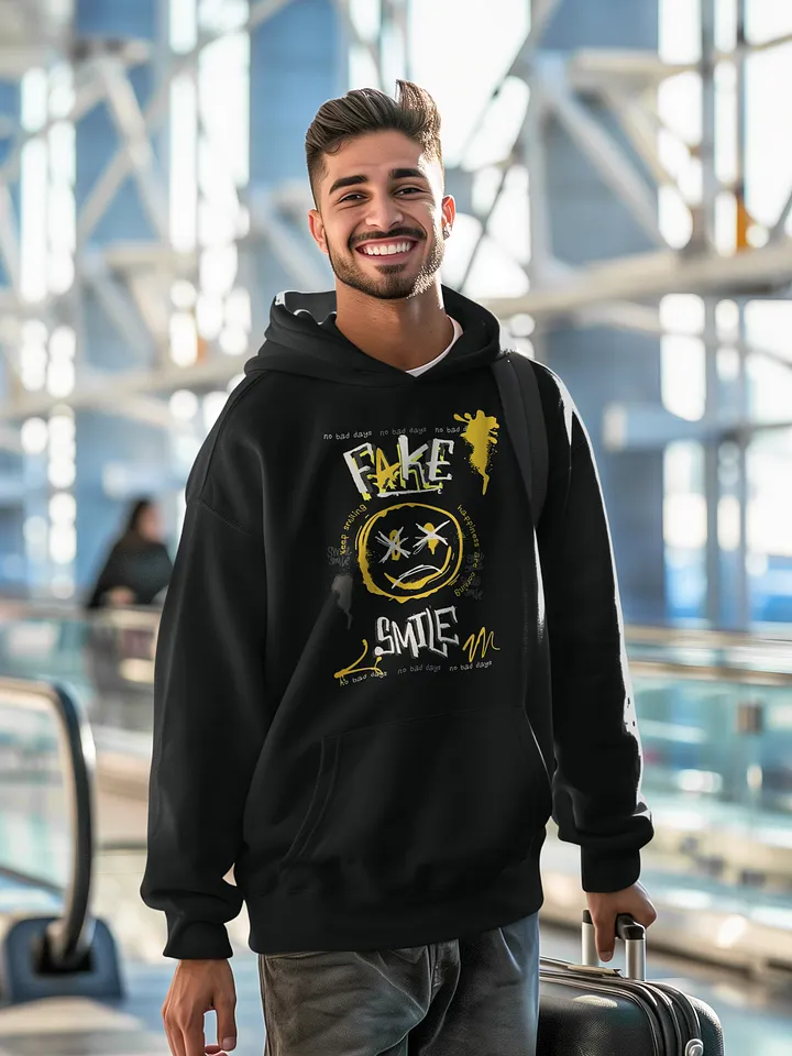 Fake Smile | Unisex Premium Hoodie by Cotton Heritage product image (2)
