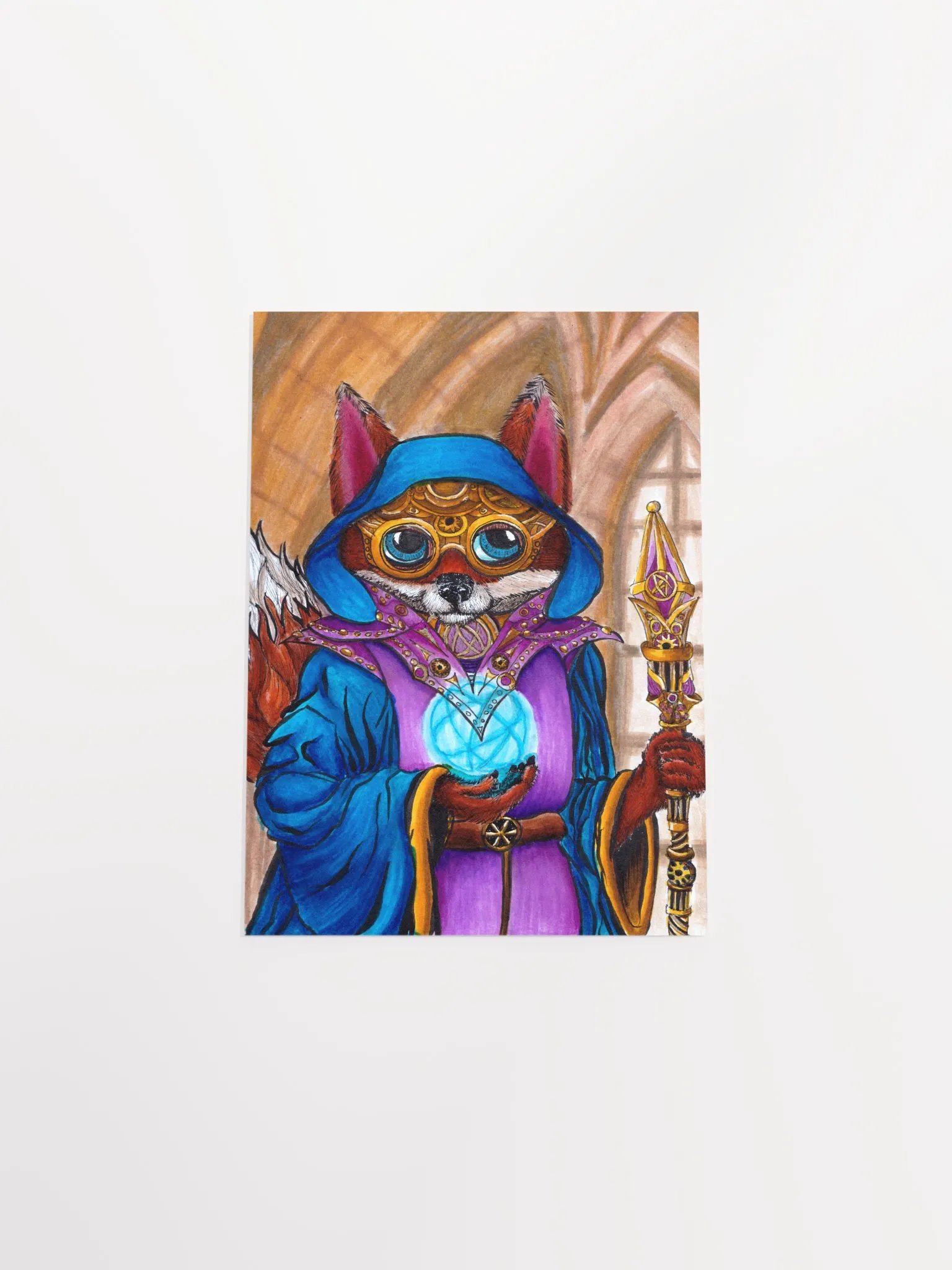 Steampunk Wizard Fox Art Print product image (4)