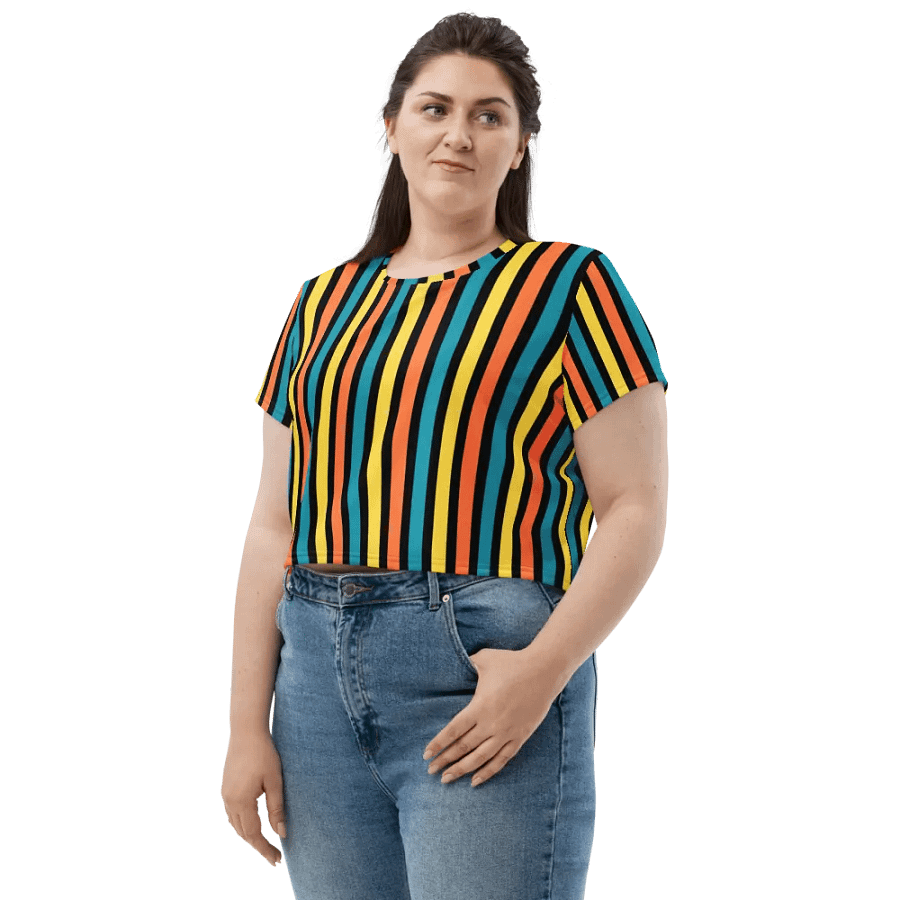 Colorful Stripe Crop Top product image (6)