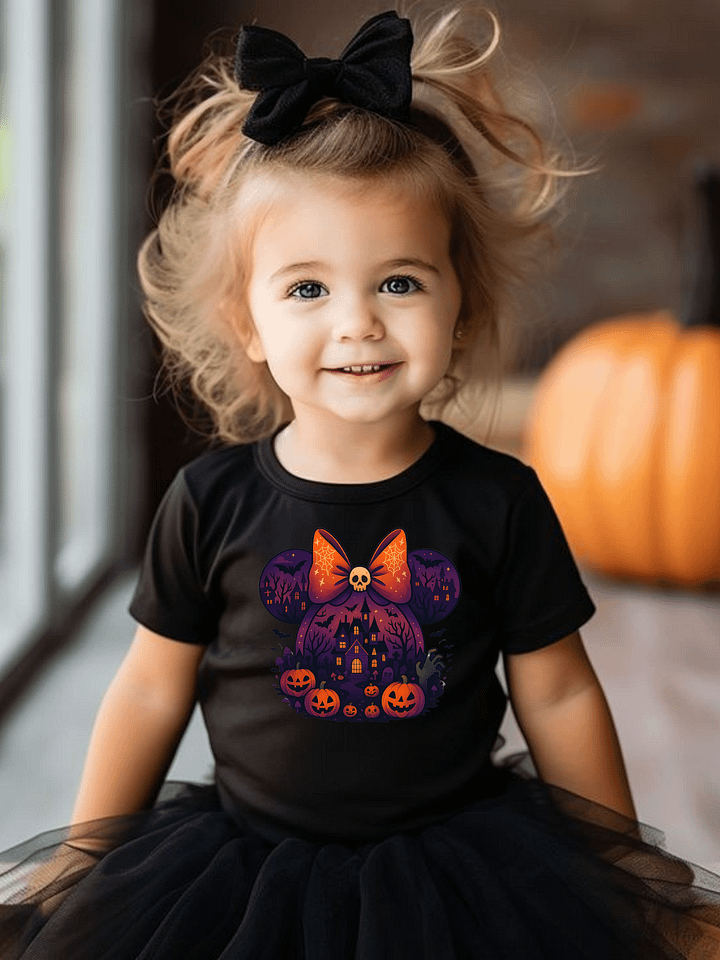 Skullbow Halloween Toddler T-Shirt product image (1)