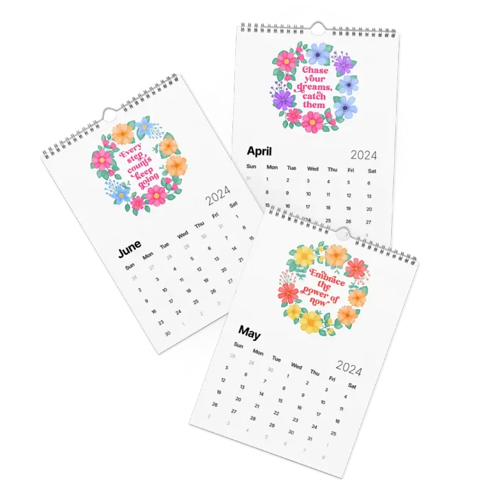 Vibrant Floral Motivational Quotes Calendar product image (1)