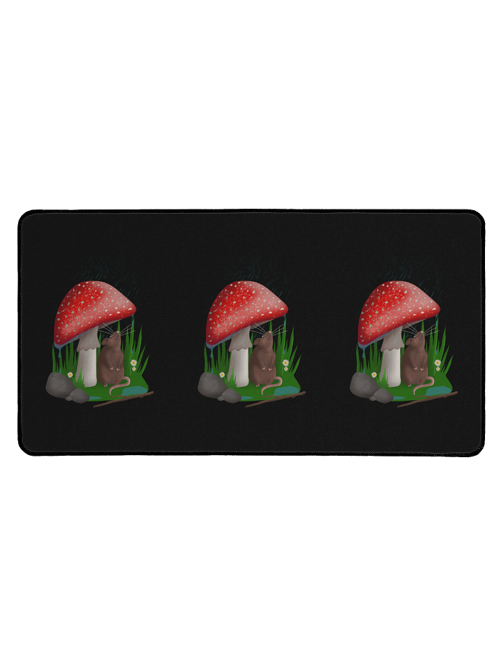 Toadstool Mushroom Rat Large-Print Desk Mat Large product image (1)