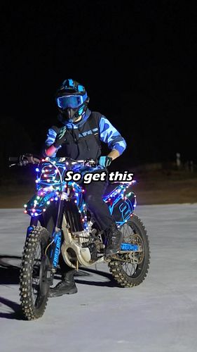 Christmas Lights on a Dirt Bike… #dirtbike #motocross #cool #sport #racing #christmas #foryou