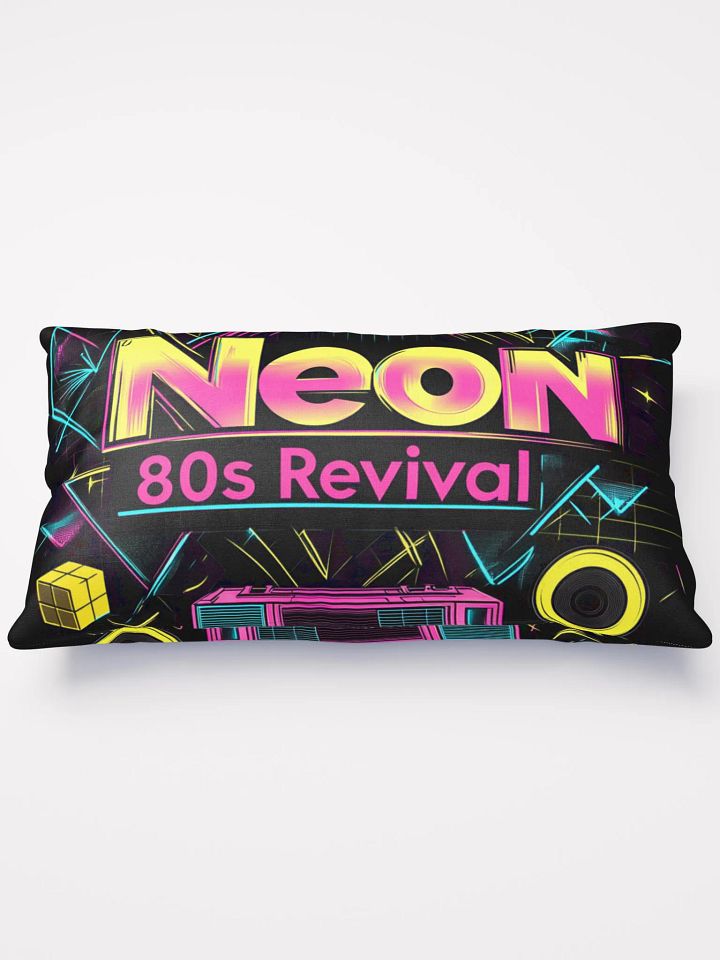 "Neon 80s Revival All-Over Print Pillow – Retro Throw Pillow, Bold Vintage Decor!" product image (2)