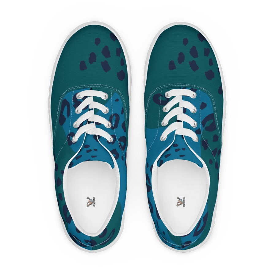 Organic Blue Leopard Print Canvas Shoes product image (2)