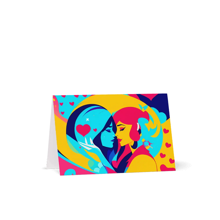 Lesbe Valentines, Vivid Vibrant Us Card product image (4)
