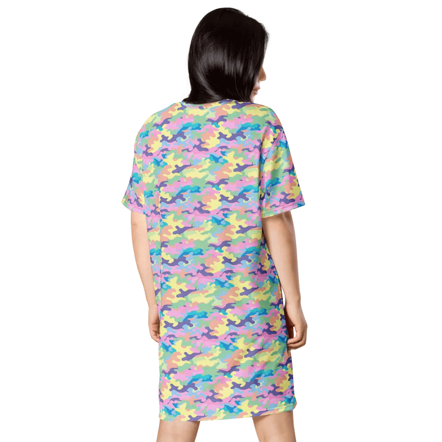 Pastel Camoflauge T-shirt Dress product image (3)