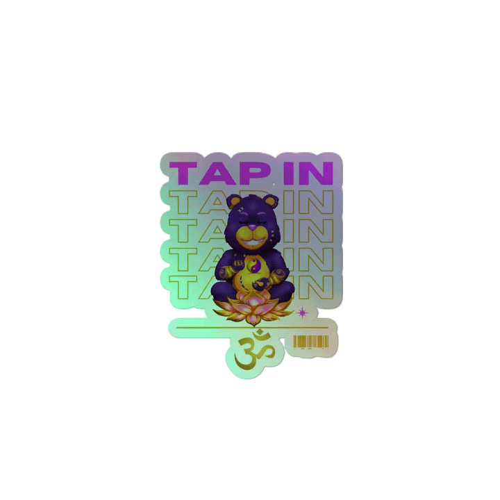 Zen Bear Holographic Sticker Sheet product image (2)