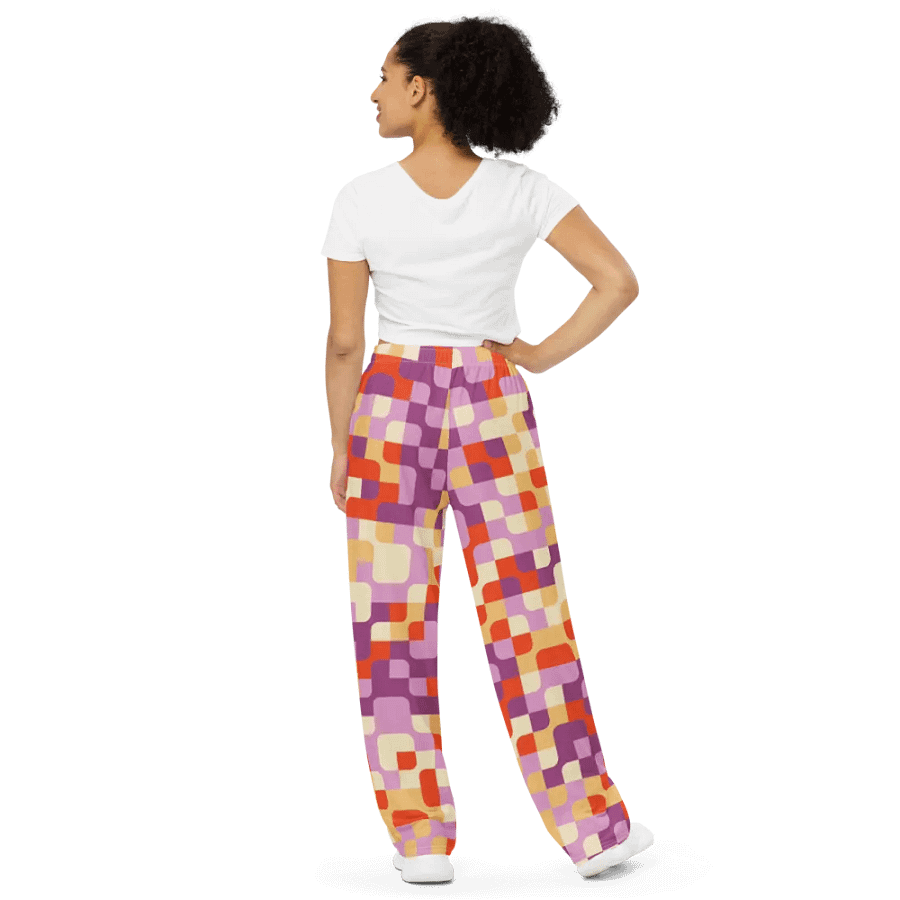 BUIII Pixelated Geometry: Autumn Breeze Wide-Leg Pants product image (3)