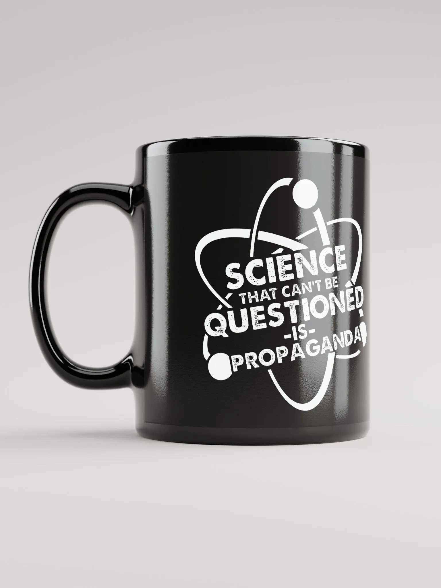 Science Can't Be Questioned Black Mug product image (4)