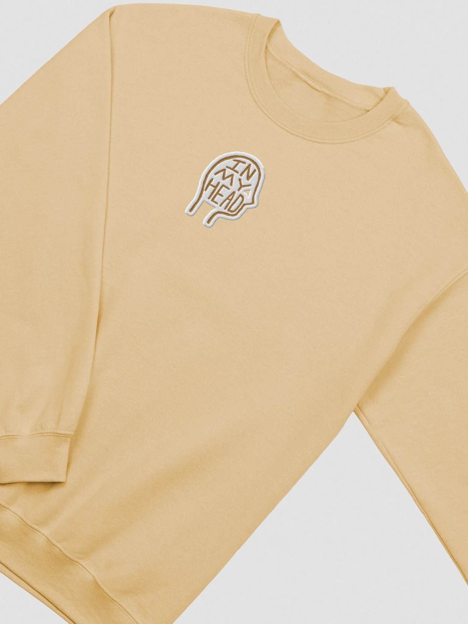 In My Head embroidered crewneck (brown bubble design) product image (1)