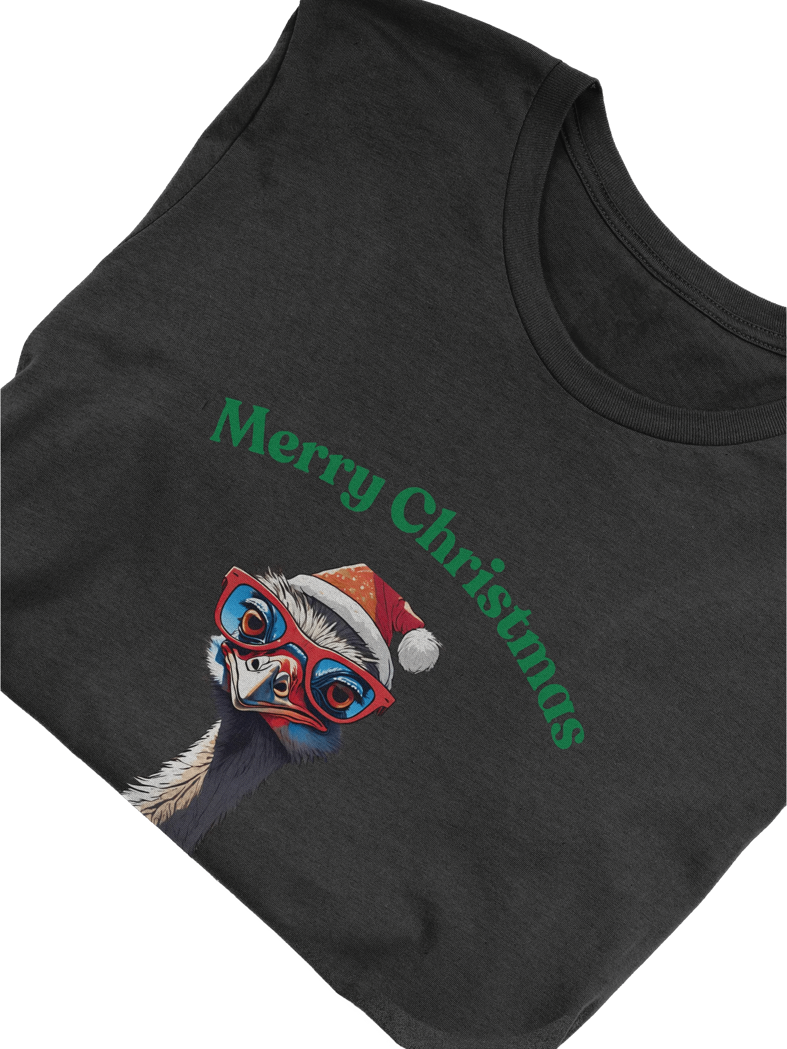 Festive Emu Merry Christmas T-Shirt - Green product image (5)