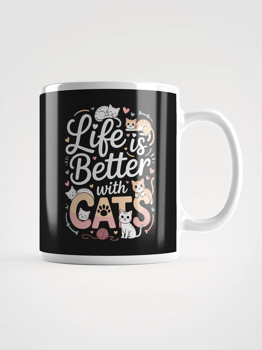 Life Is Better with Cats – Cute Cat Lover Coffee Mug product image (1)