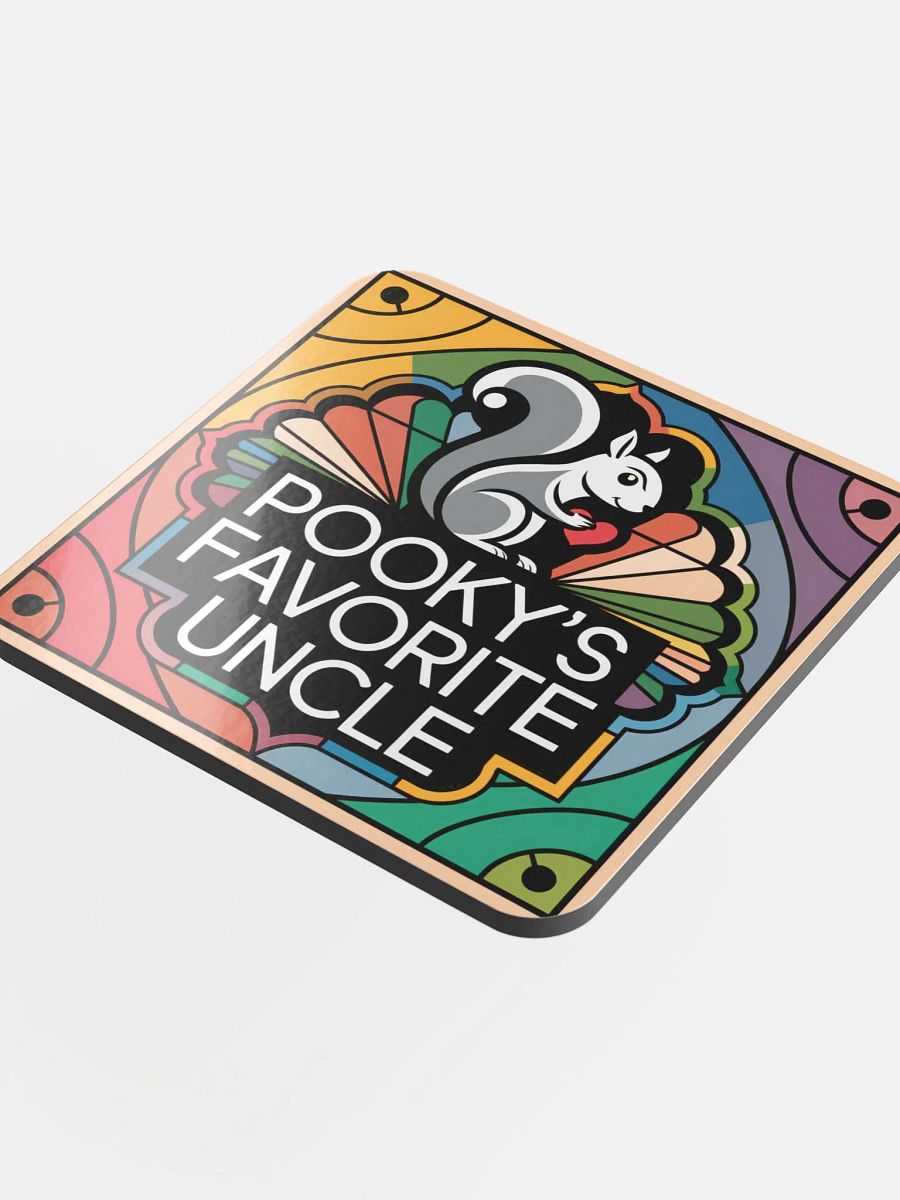 Coaster or micro art piece: pooky's favorite uncle nouveau x deco stained glass product image (4)