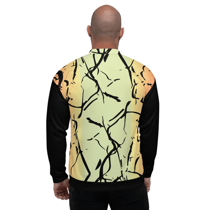 All-over Print Bomber Jacket by Sublicolor 144 /Lime- Orange/Enigma product image (2)