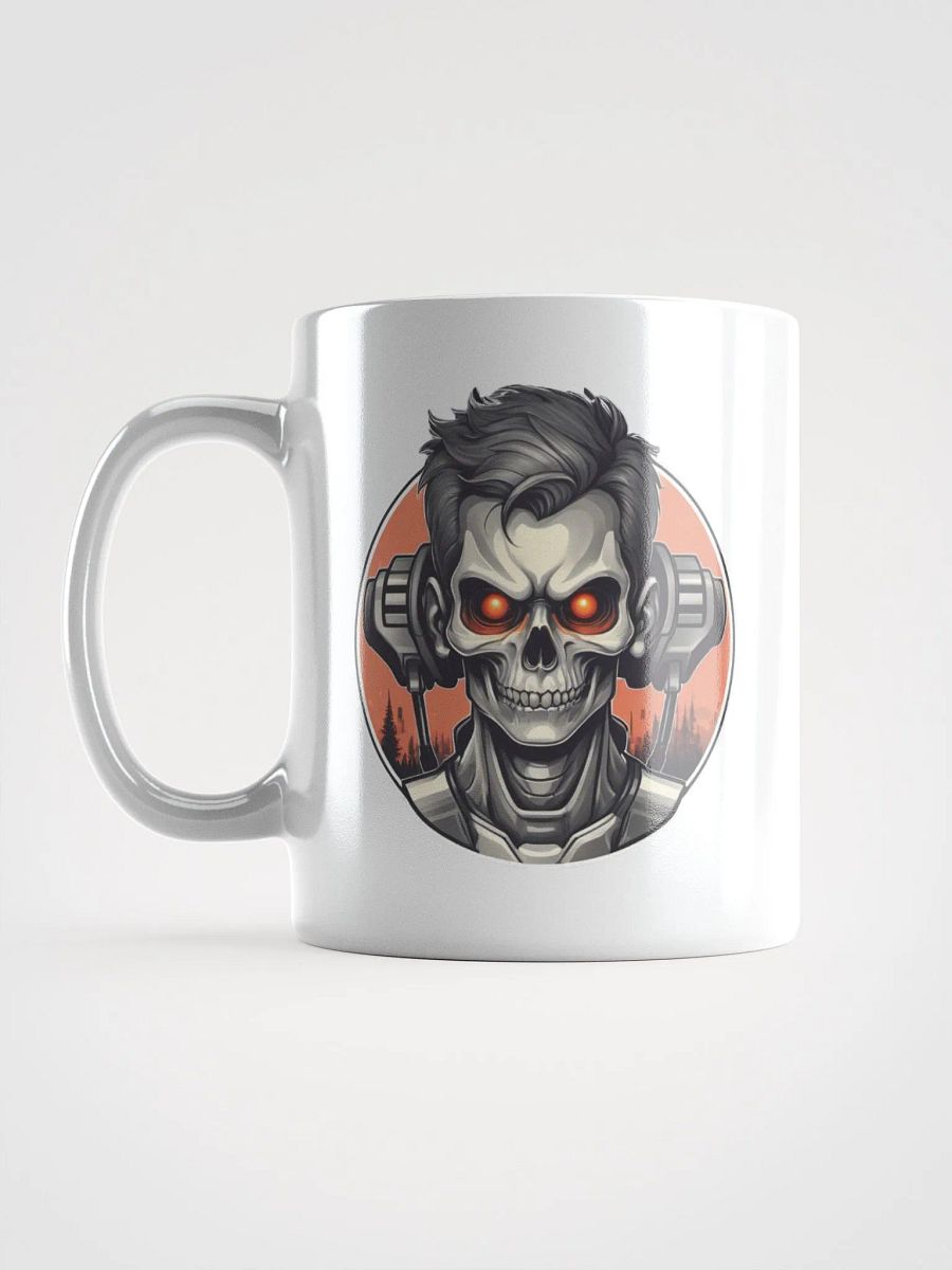 Cyberpunk Skull with Red Eyes and Headphones Mug product image (18)
