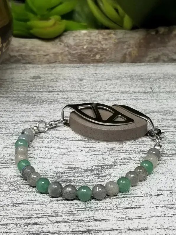 Anxiety Healing Bracelet | Labradorite & Aventurine Beads | Handmade Accessory for Bellabeat Leaf Urban & Ivy product image (1)