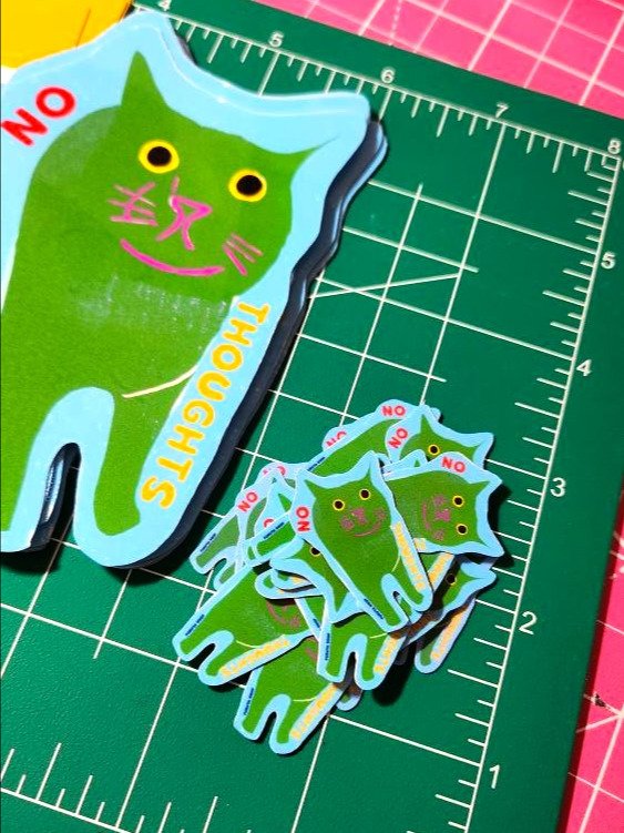 no thoughts sticker product image (2)