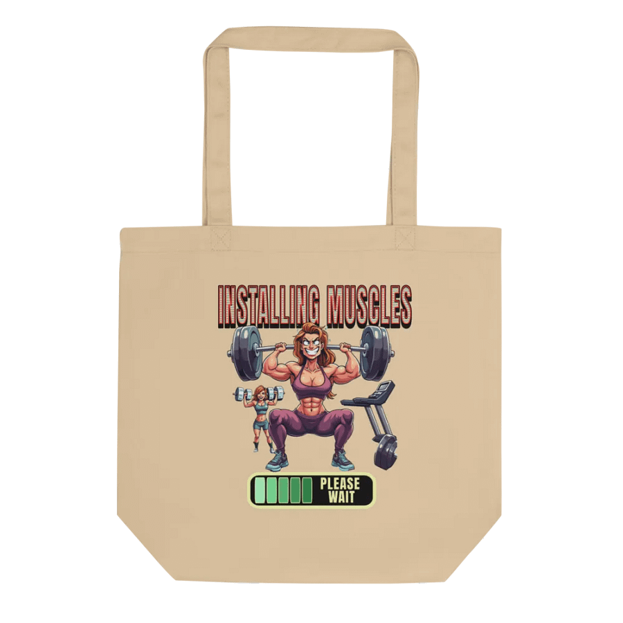 Installing Muscle Weightlifting Female Eco Tote product image (1)