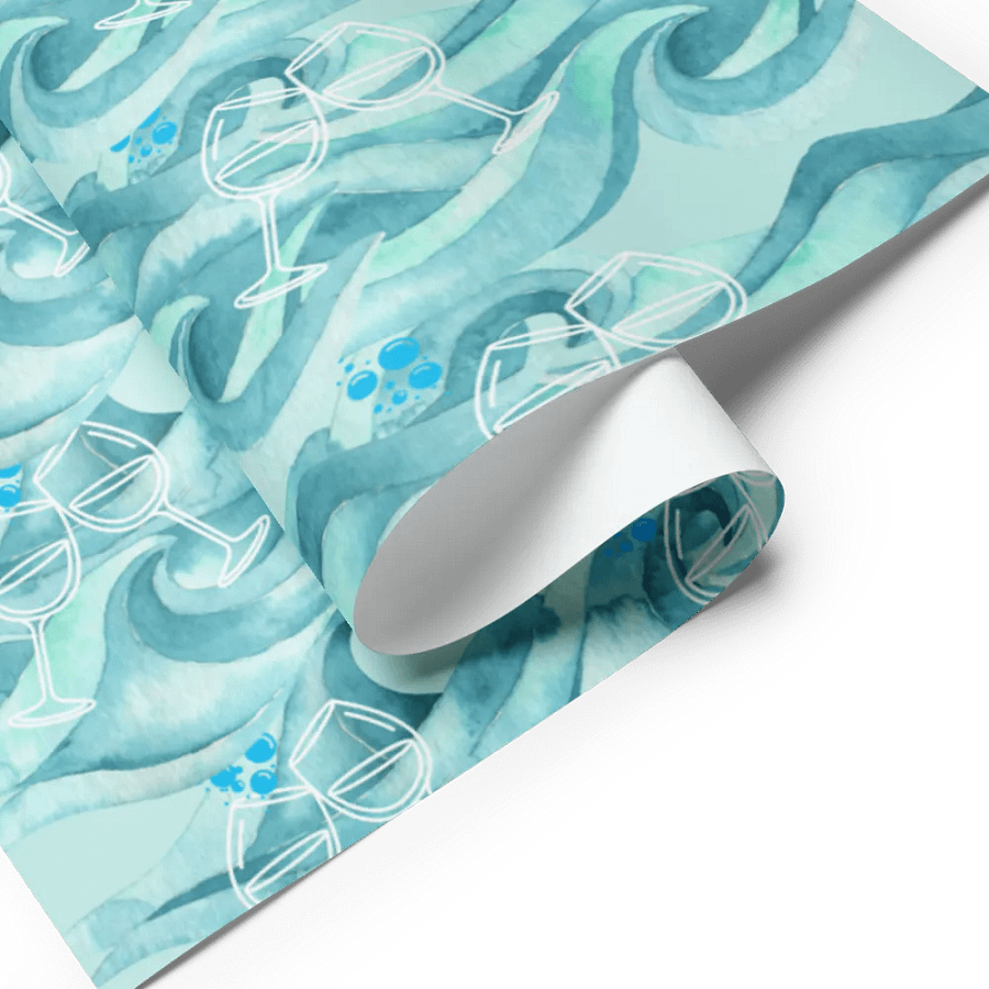 Ocean Toast Celebration Wrapping Paper Set for birthdays and occasion presents product image (7)