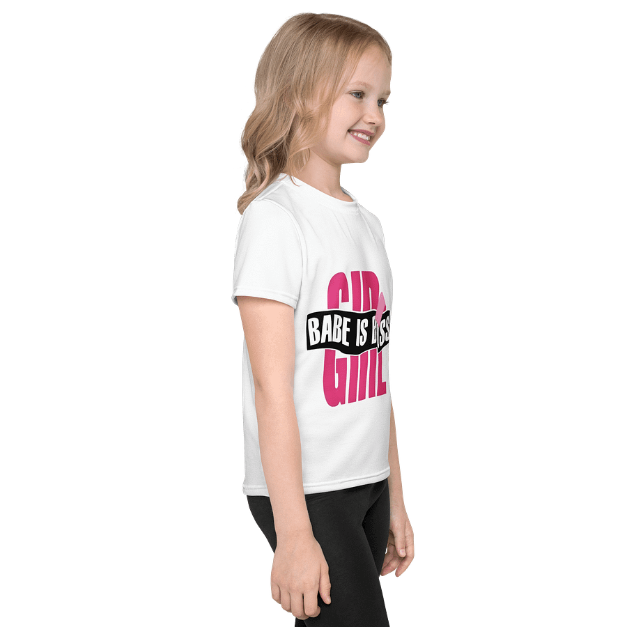 Kids Crew Neck T-Shirt Girl Babe Graphic All-Over Print product image (4)