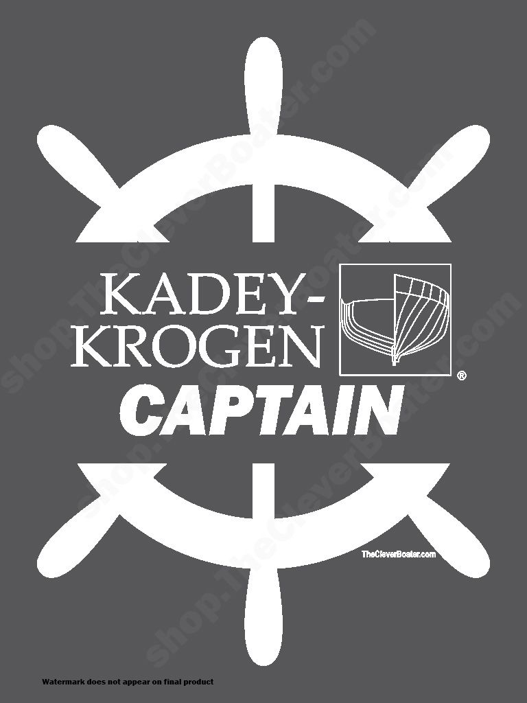 Kadey-Krogen Captain - T-Shirt - Dark Shirt w/White Logo product image (2)