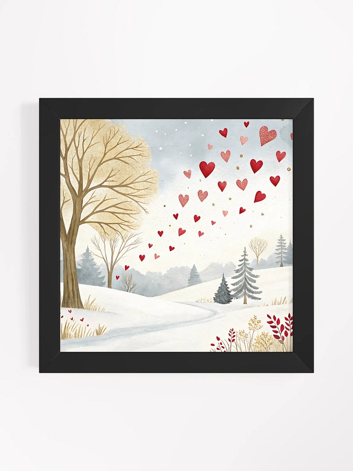 Whimsical Winter Love - Framed Matte Poster product image (2)