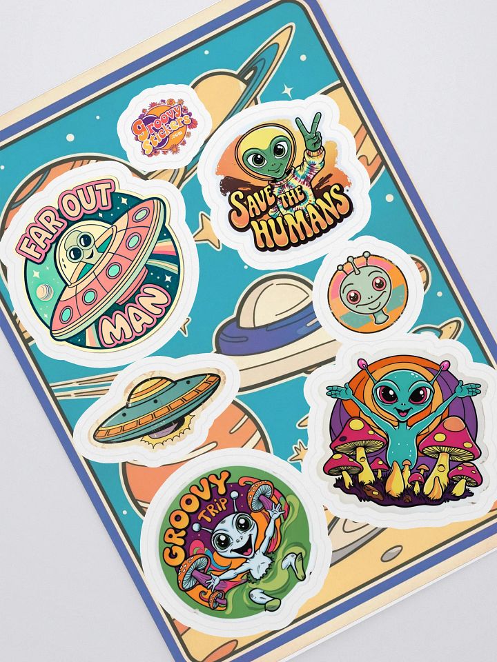 Psychedelic Alien Sticker Sheet product image (1)