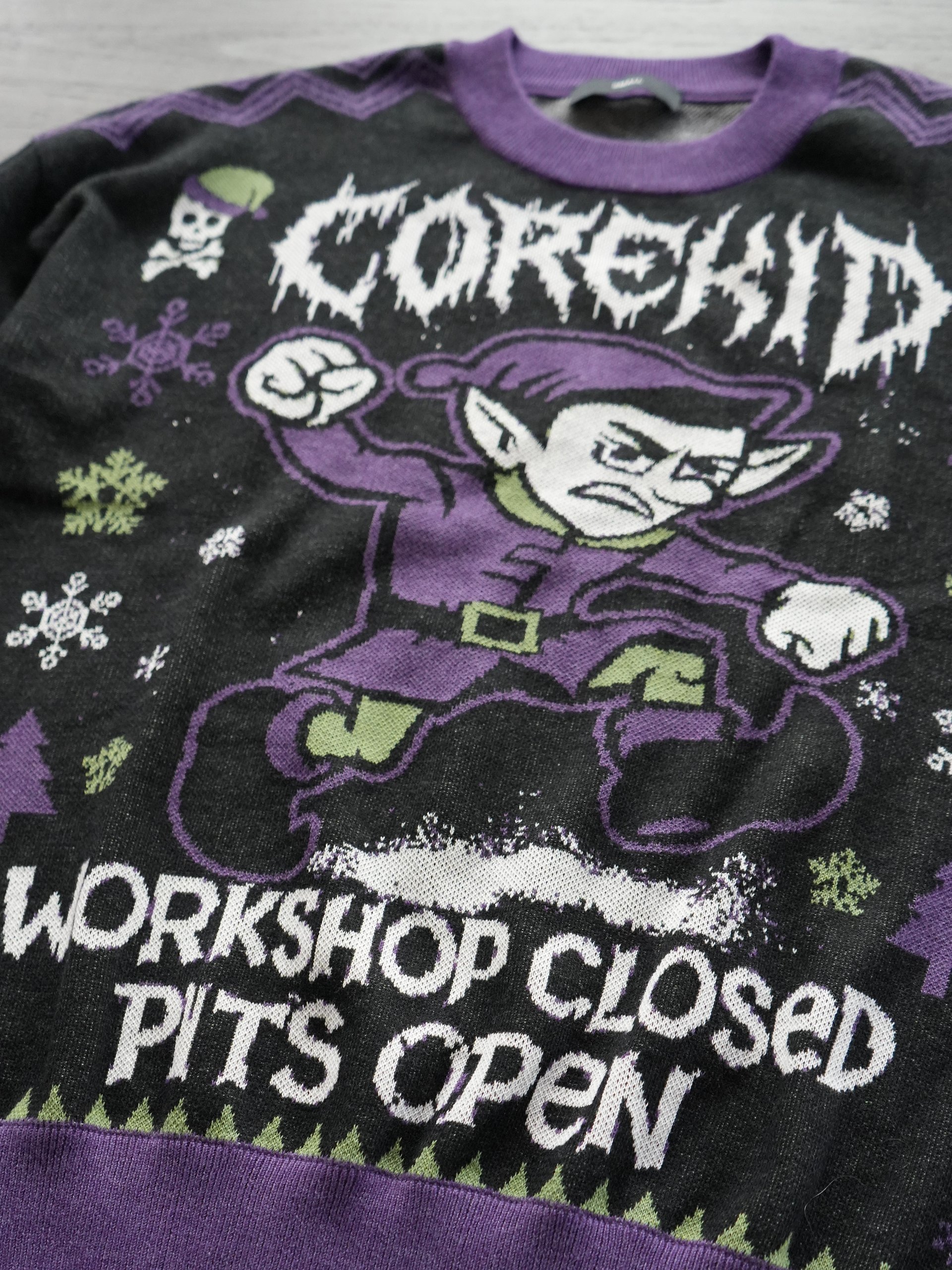 “WORKSHOP CLOSED, PITS OPEN” Elf Christmas Sweater [Limited 250 Units] product image (3)