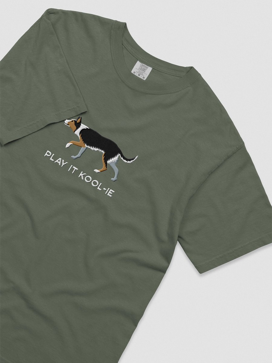 Play It Kool-ie T-Shirt(Embroidered) of an Australian Koolie(Tricolor) product image (25)