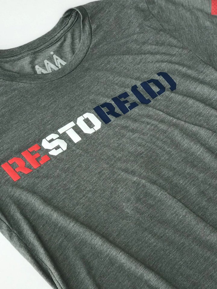 RESTORE(D) "USA" Men of Iron T-Shirt product image (1)