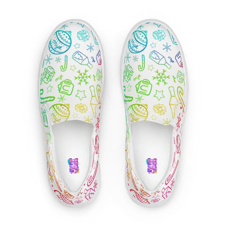 Limited Edition Christmas Rainbow Womens Slip-on Shoes product image (1)