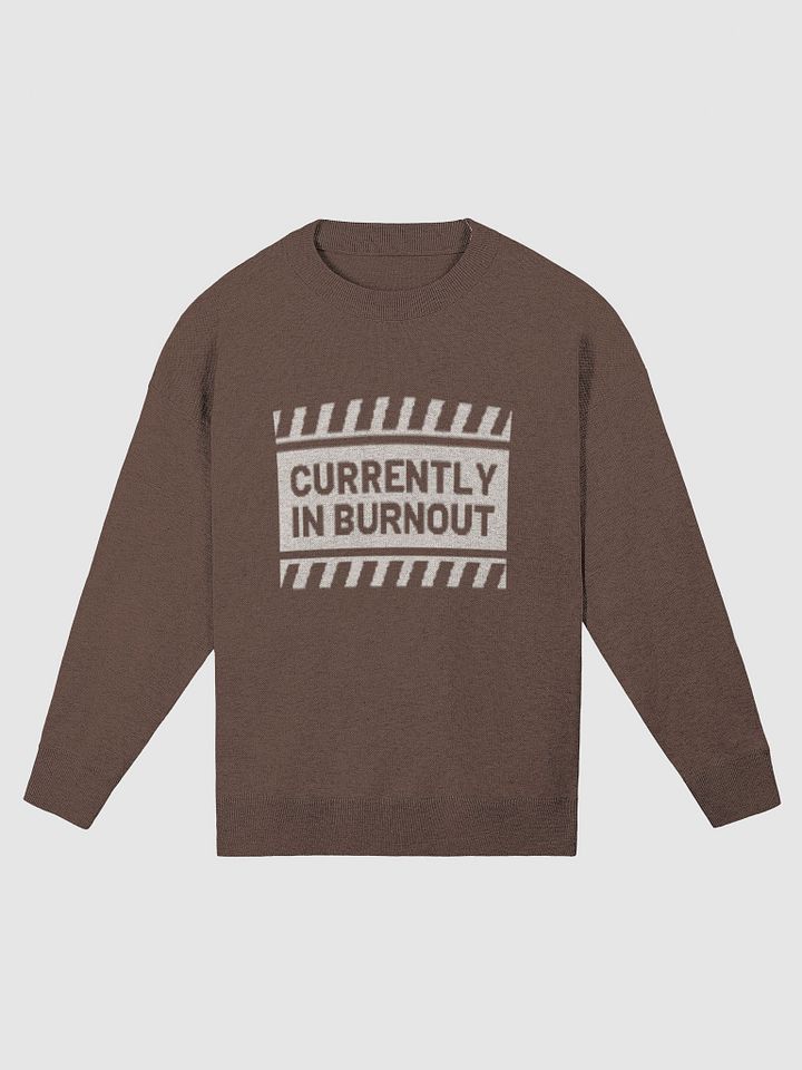 CURRENTLY IN BURNOUT (lg. design, brown and taupe) knitwear relaxed crewneck product image (1)
