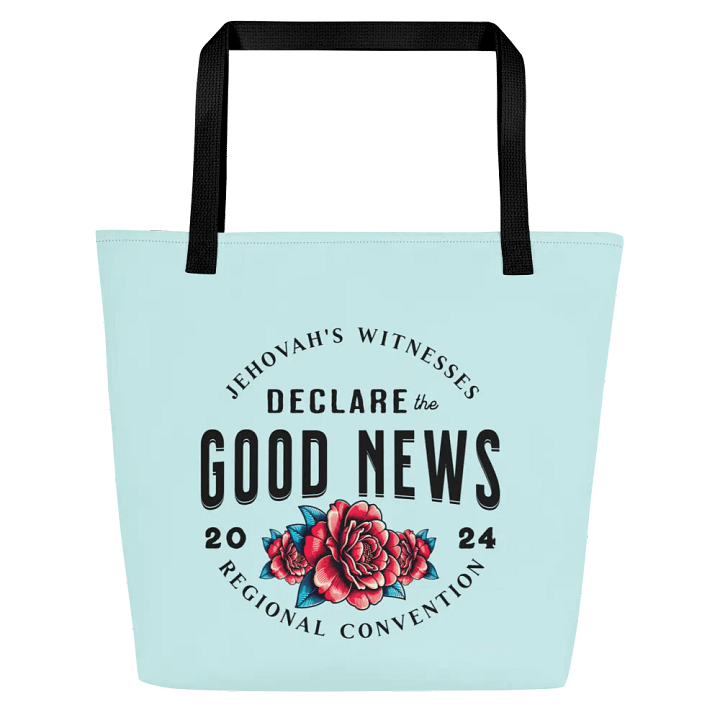 “Declare the Good News”: 2024 Jehovah’s Witnesses Regional Convention Red Roses Tote Bag product image (1)