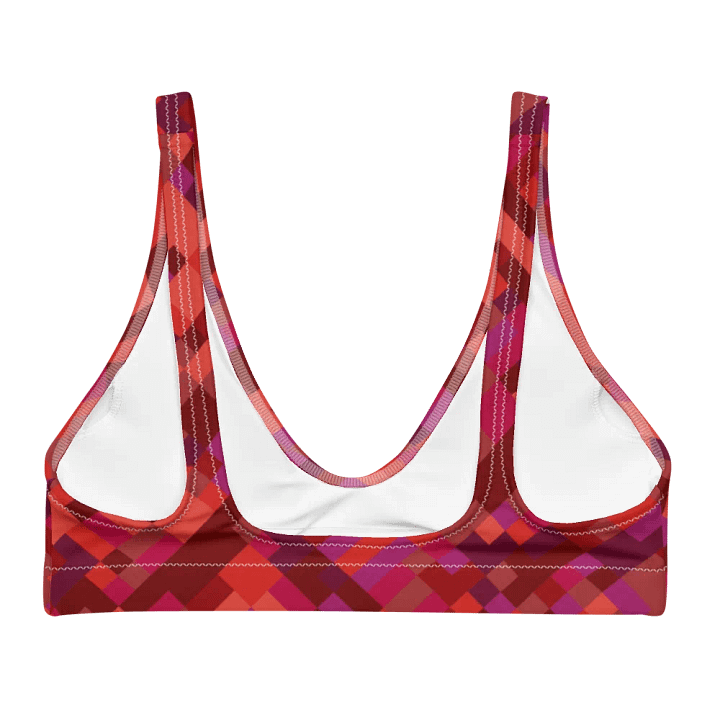 Colorful Mosaic Pattern Design Padded Bikini Top - v3 product image (1)