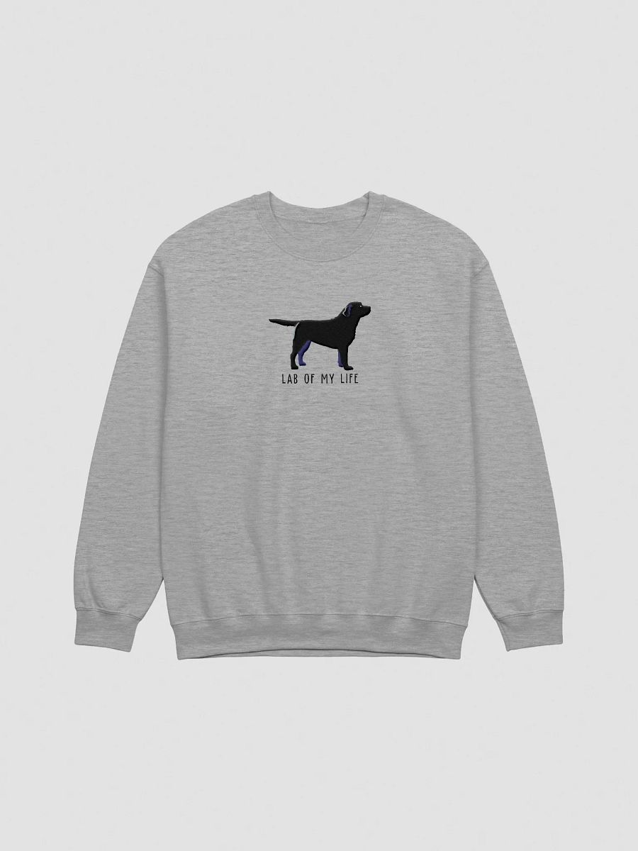 Lab of My Life Sweatshirt (Embroidered) of a Labrador Retriever(Black) product image (10)