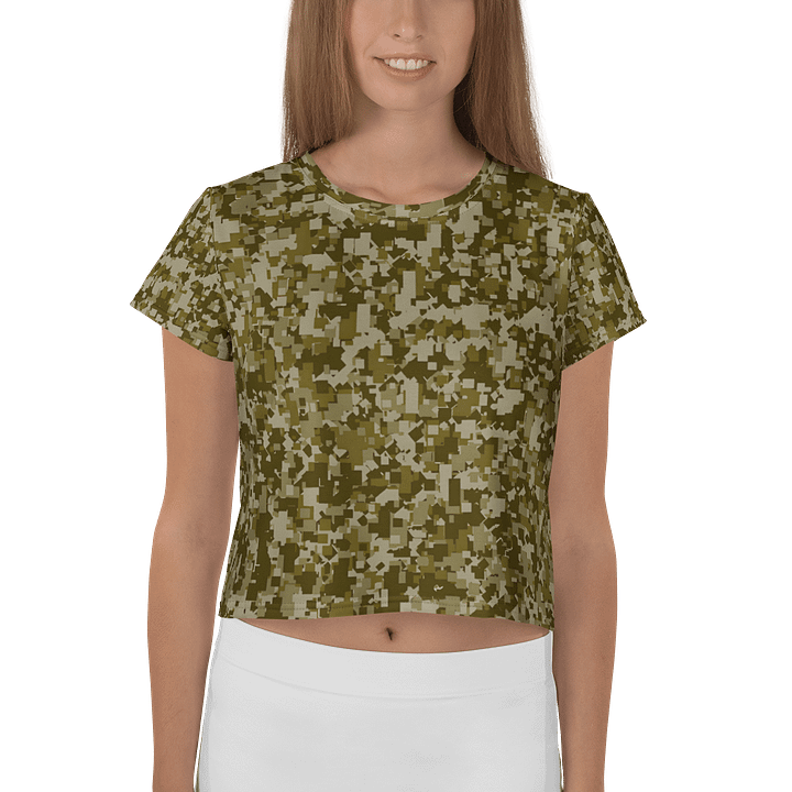Pixelated Jungle All-Over Crop Tee product image (1)