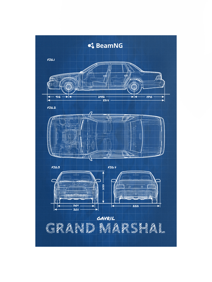 Gavril Grand Marshal Blueprint Poster product image (1)