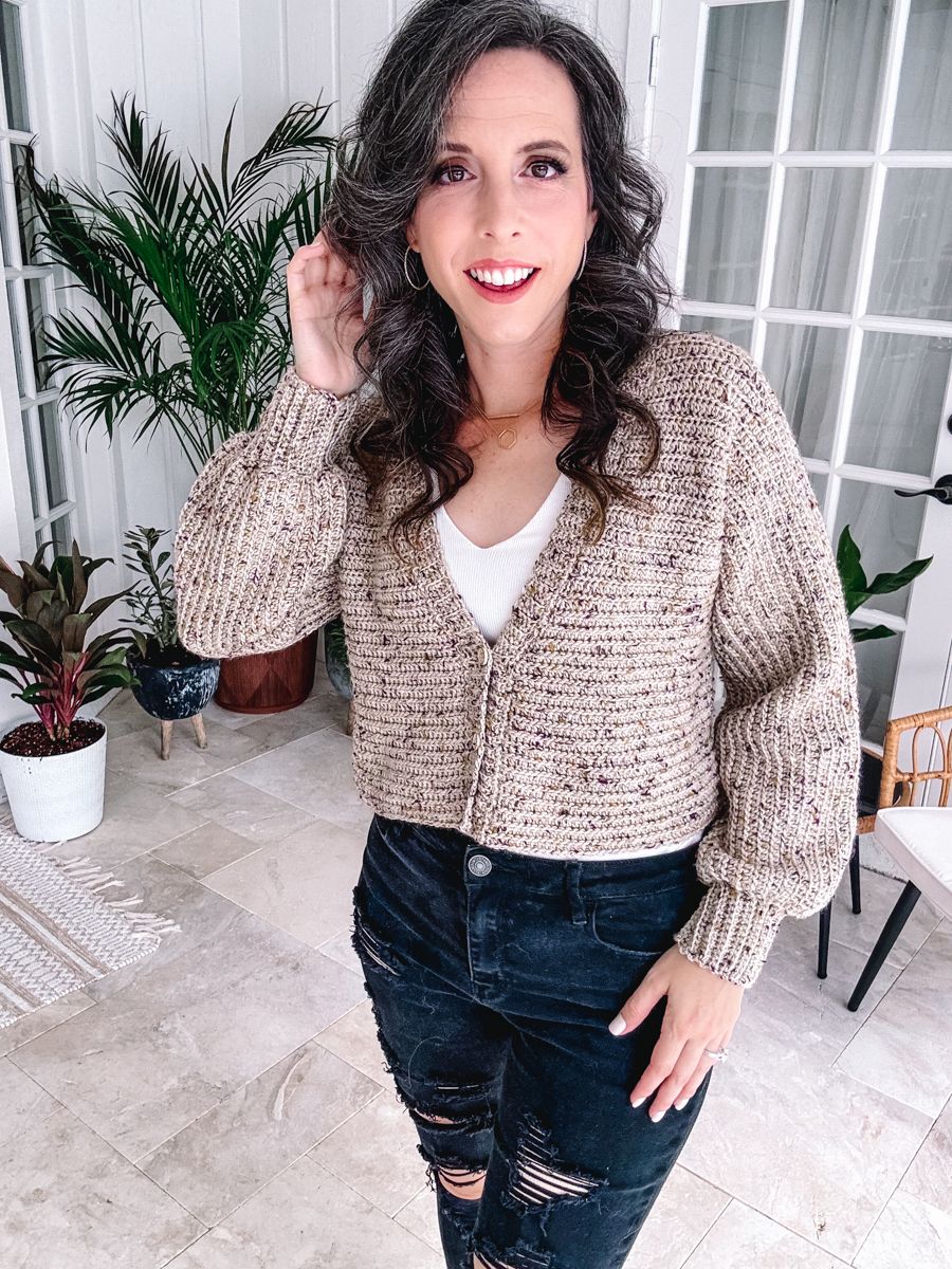 Finch V-Neck Crochet Cardigan Pattern product image (8)