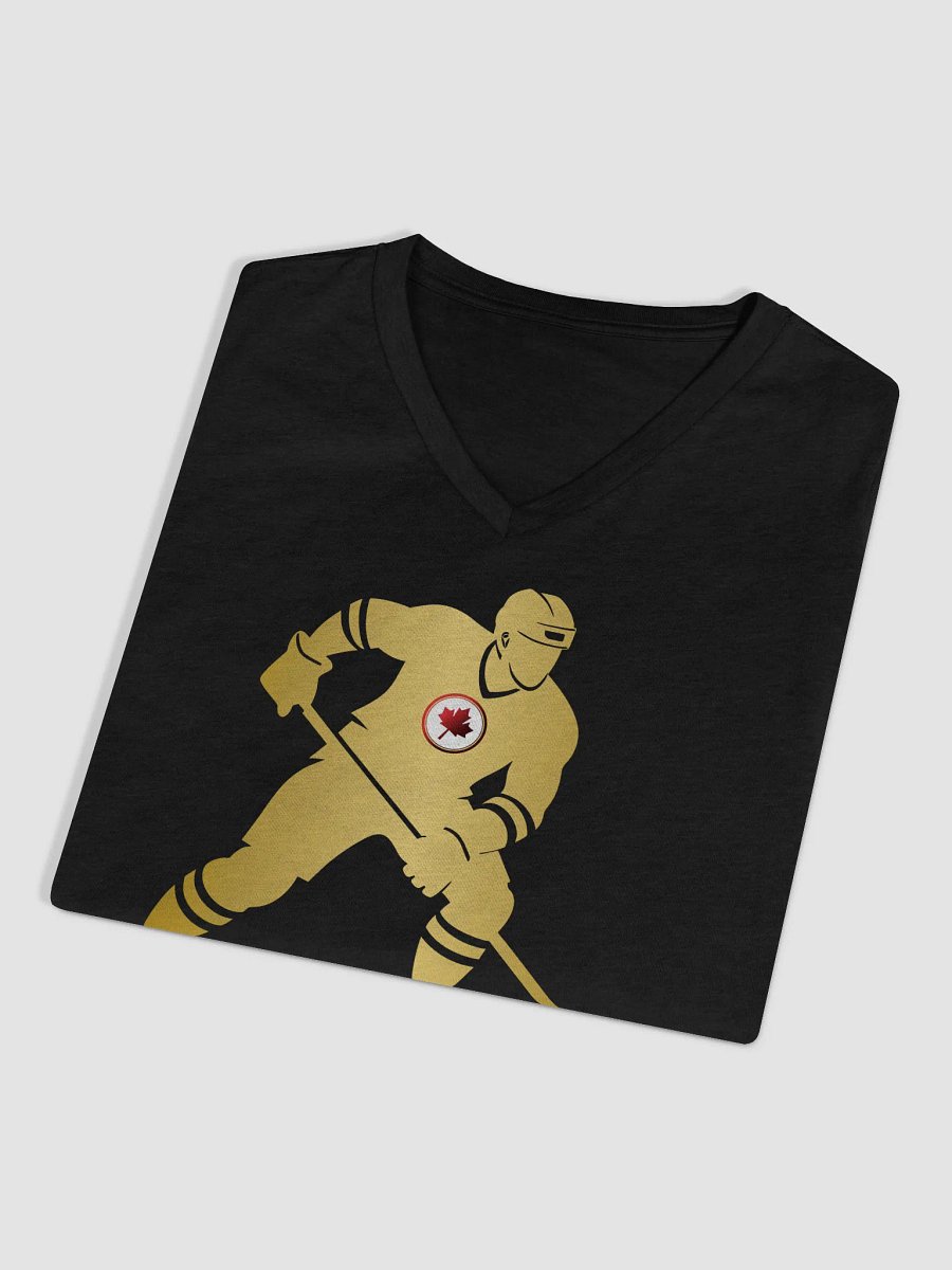 Golden Hockey Player Women's V-Neck T-Shirt product image (4)