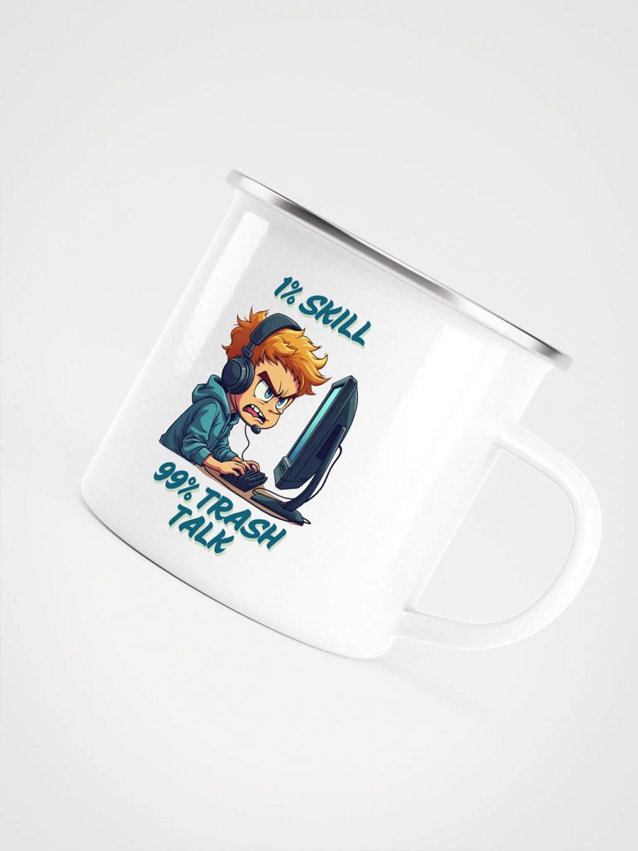 1% Skill, 99% Trash Talk Enamel Mug product image (5)