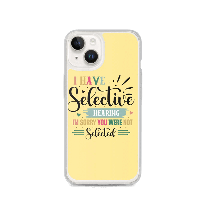 Selective Hearing Typography iPhone® Case product image (4)