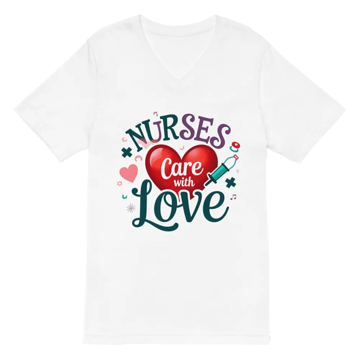 Nurse Love: Illustrated V-Neck T-Shirt product image (6)