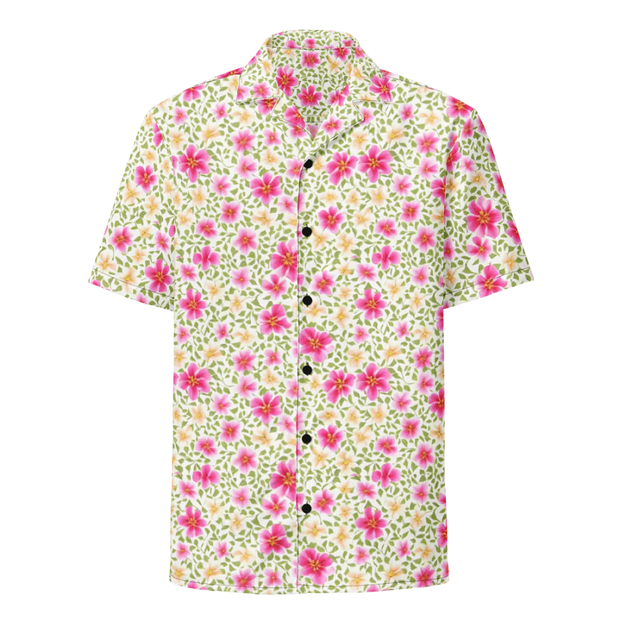 Floral Pattern Impatiens Flowers Hawaiian Shirt product image (1)