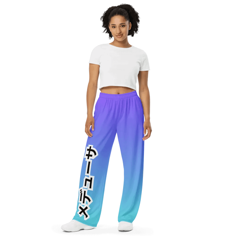 Katacana Wide Leg Pants - aqua product image (3)