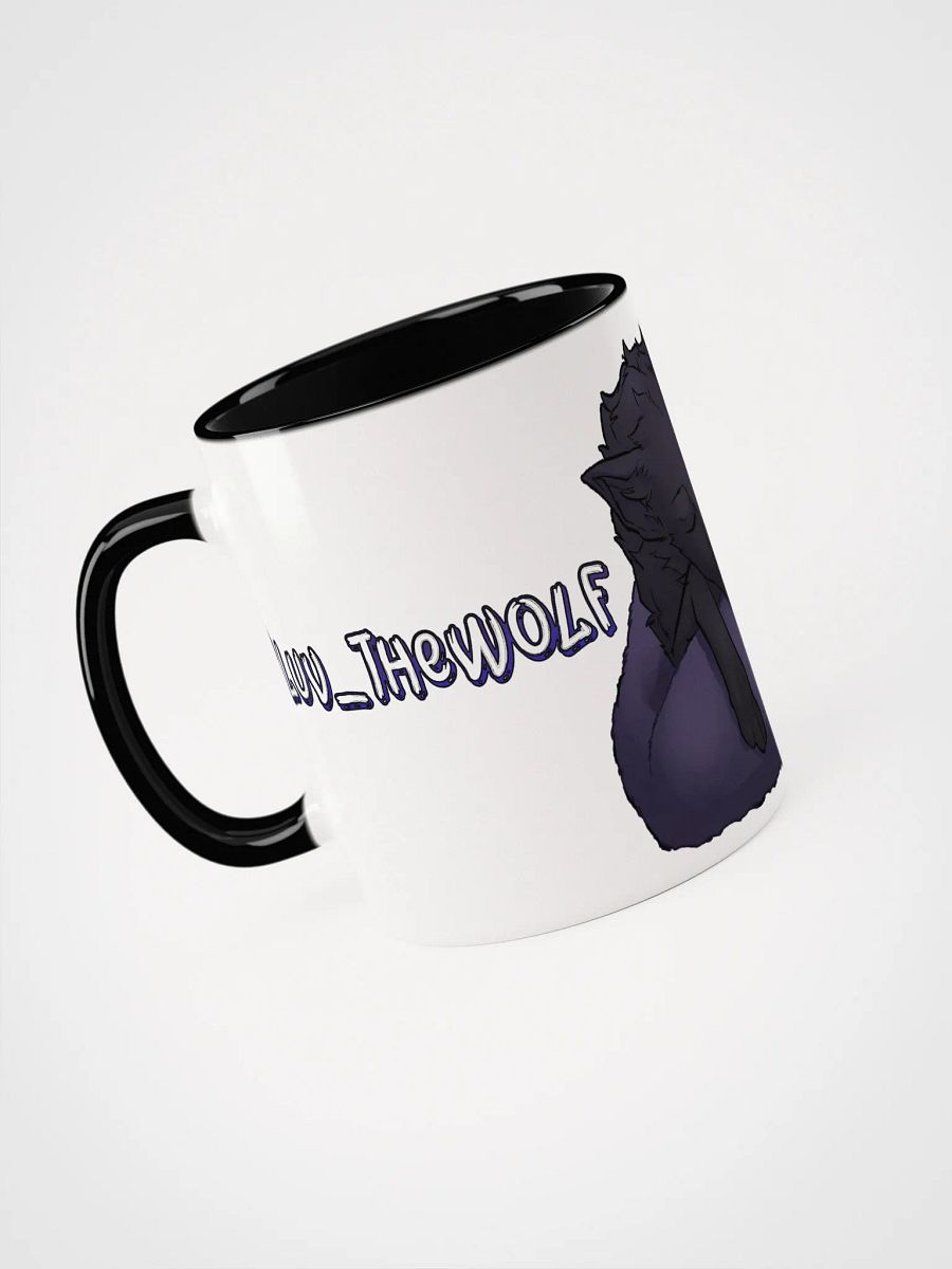 "The Slumbering Wolf" Ceramic Mug with Color Inside product image (3)