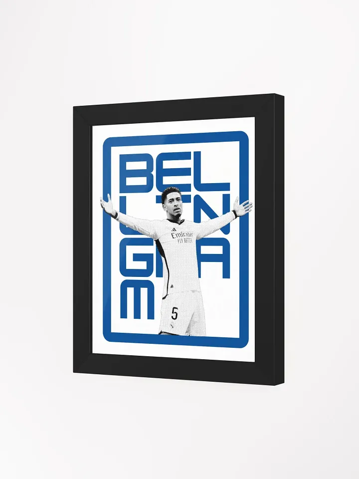 Jude Bellingham BW Real Madrid Name Art Framed Print product image (1)