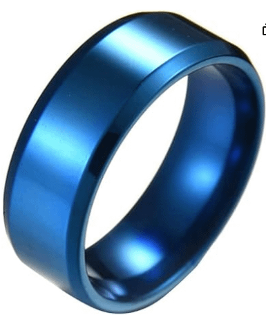 SALAM & SONS Official Classic Blue Ring Men Jewelry Stainless Steel product image (1)