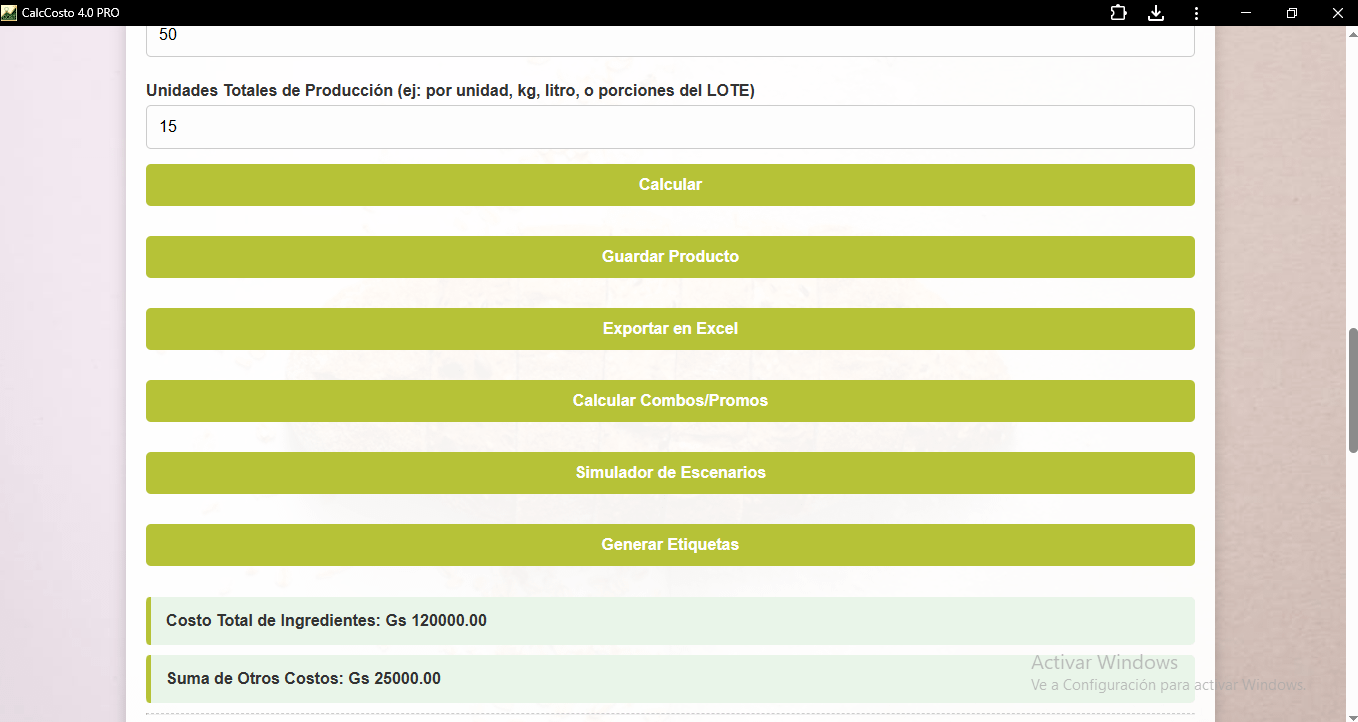 CalcCostos 4.0 PRO product image (4)